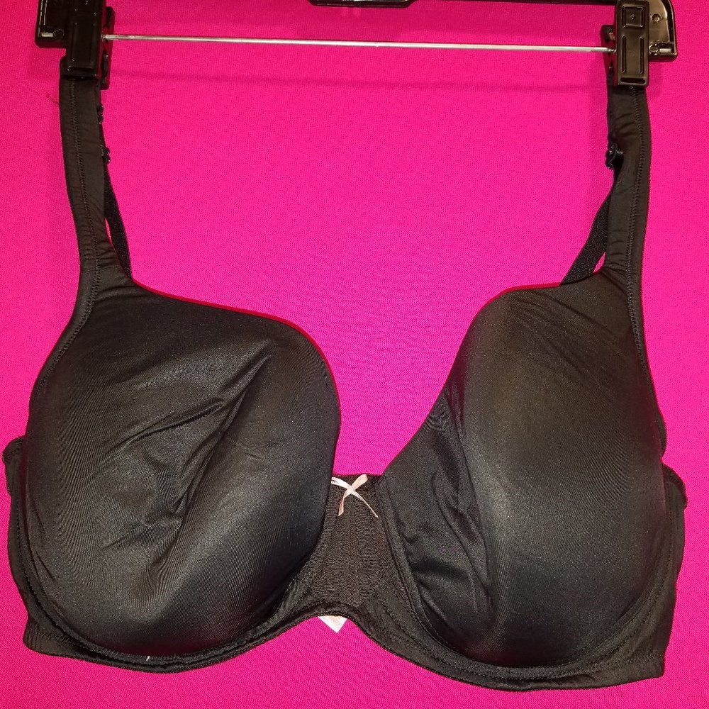 Cacique Women's Lightly Lined Balconette Bra Size 38DDD Black